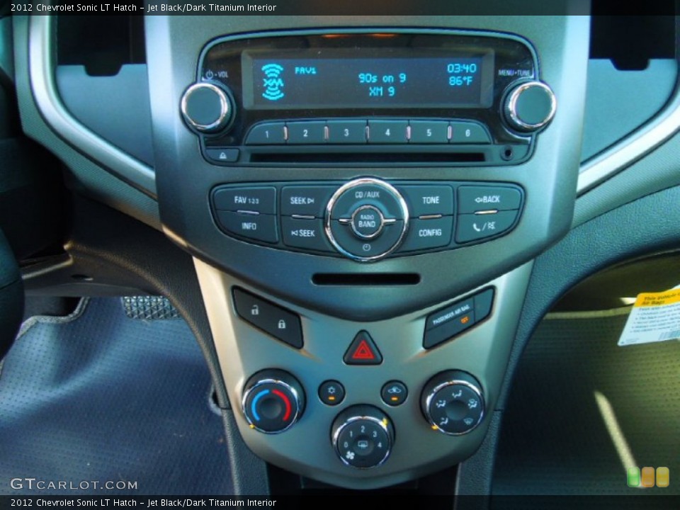 Jet Black/Dark Titanium Interior Controls for the 2012 Chevrolet Sonic LT Hatch #68403963