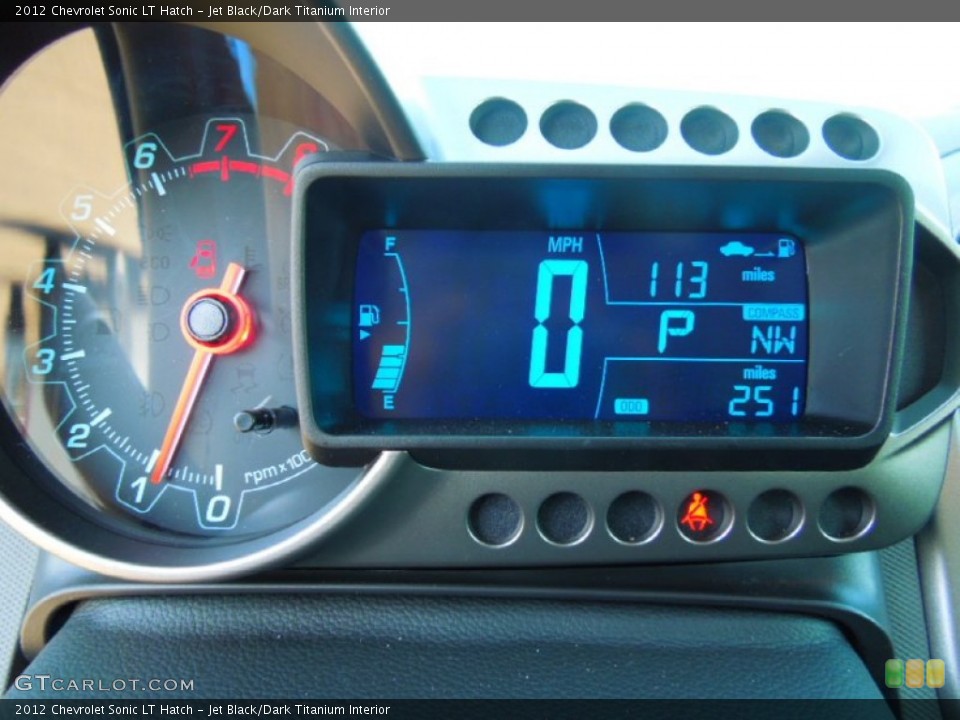 Jet Black/Dark Titanium Interior Gauges for the 2012 Chevrolet Sonic LT Hatch #68403969