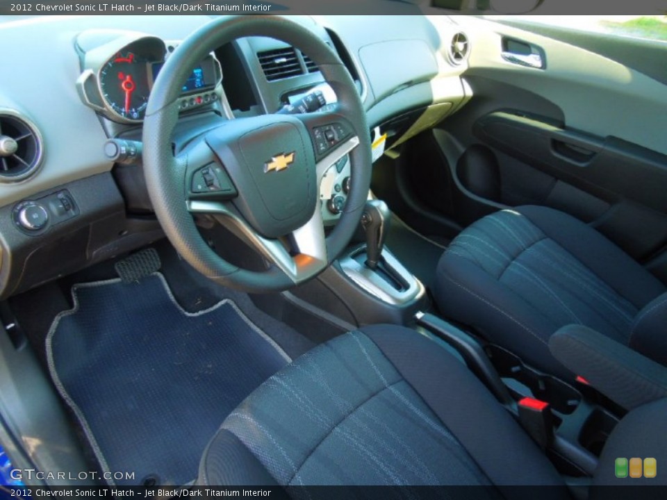 Jet Black/Dark Titanium Interior Prime Interior for the 2012 Chevrolet Sonic LT Hatch #68404002