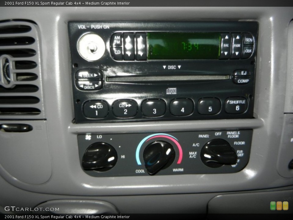 Medium Graphite Interior Controls for the 2001 Ford F150 XL Sport Regular Cab 4x4 #68404380
