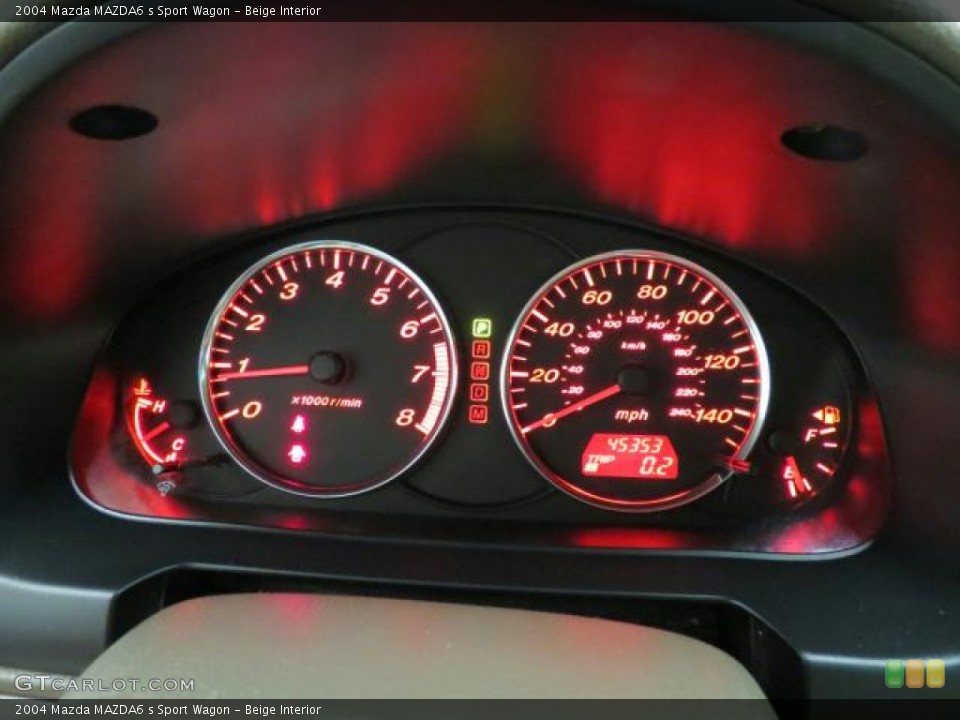 Beige Interior Gauges for the 2004 Mazda MAZDA6 s Sport Wagon #68407946