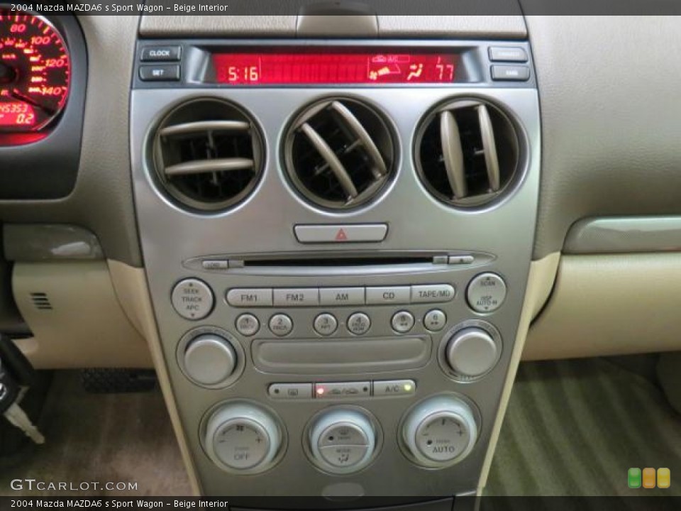 Beige Interior Controls for the 2004 Mazda MAZDA6 s Sport Wagon #68407955
