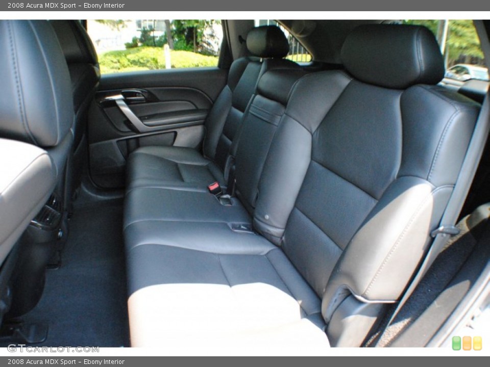 Ebony Interior Rear Seat for the 2008 Acura MDX Sport #68408546
