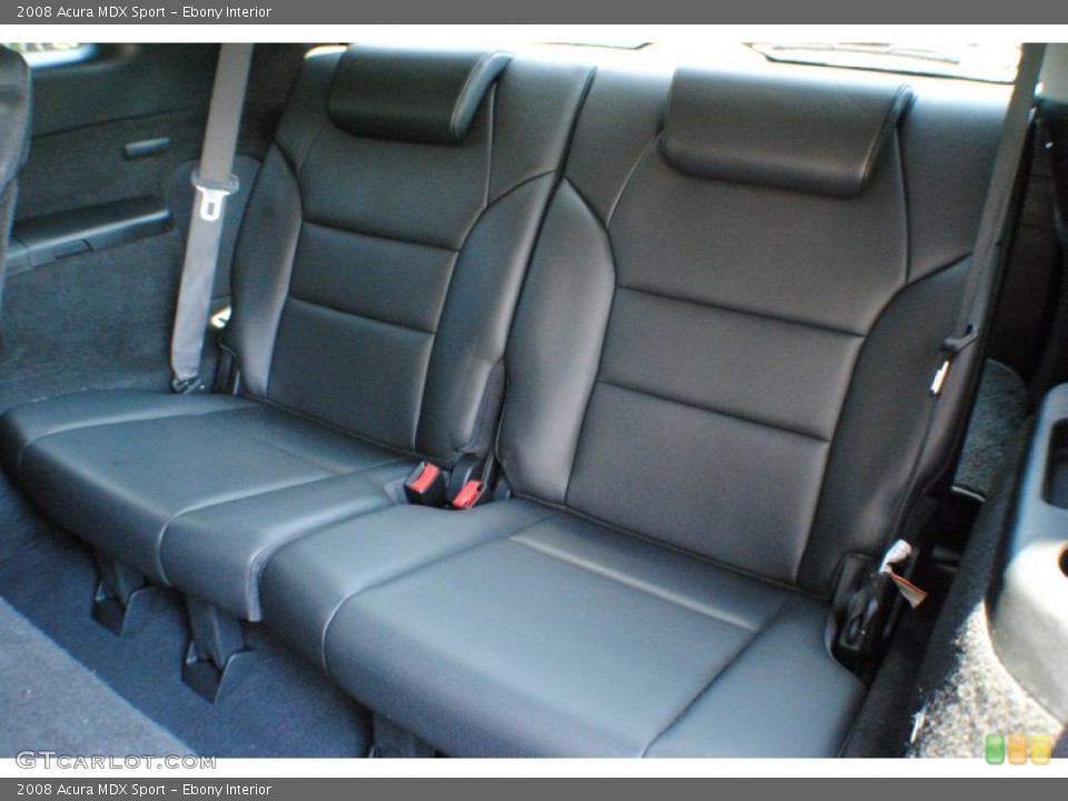 Ebony Interior Rear Seat for the 2008 Acura MDX Sport #68408564