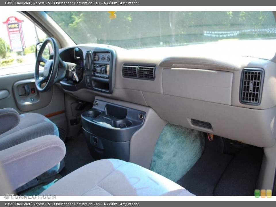 Medium Gray Interior Dashboard for the 1999 Chevrolet Express 1500 Passenger Conversion Van #68409821
