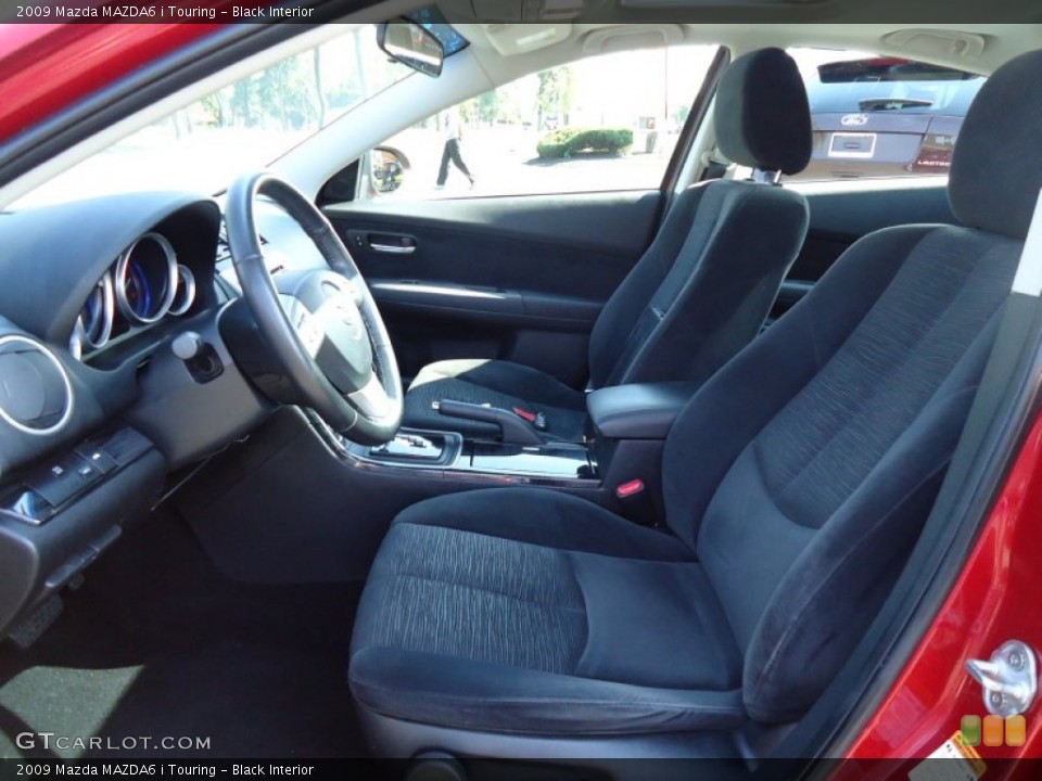 Black Interior Front Seat for the 2009 Mazda MAZDA6 i Touring #68410661