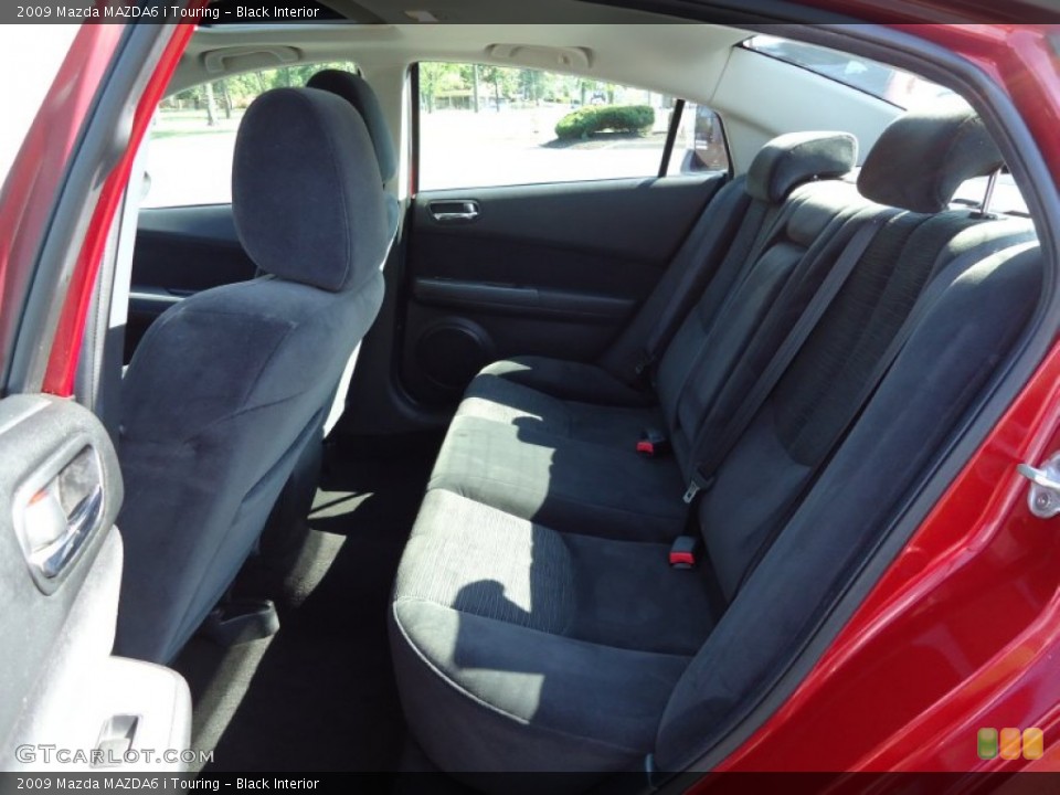 Black Interior Rear Seat for the 2009 Mazda MAZDA6 i Touring #68410706