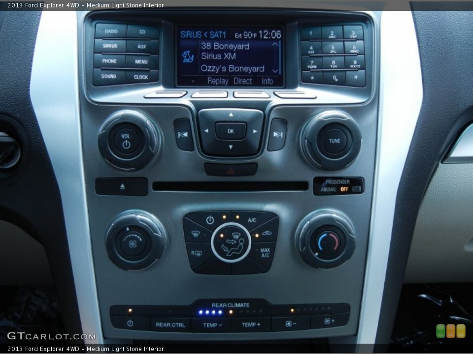 Medium Light Stone Interior Controls for the 2013 Ford Explorer 4WD #68411219