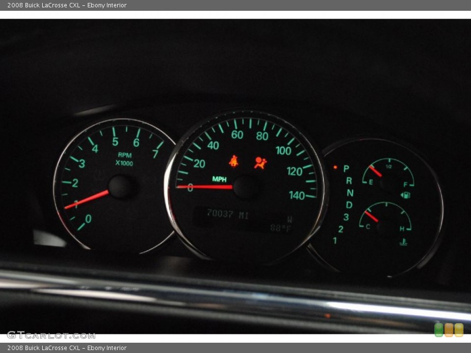 Ebony Interior Gauges for the 2008 Buick LaCrosse CXL #68411499