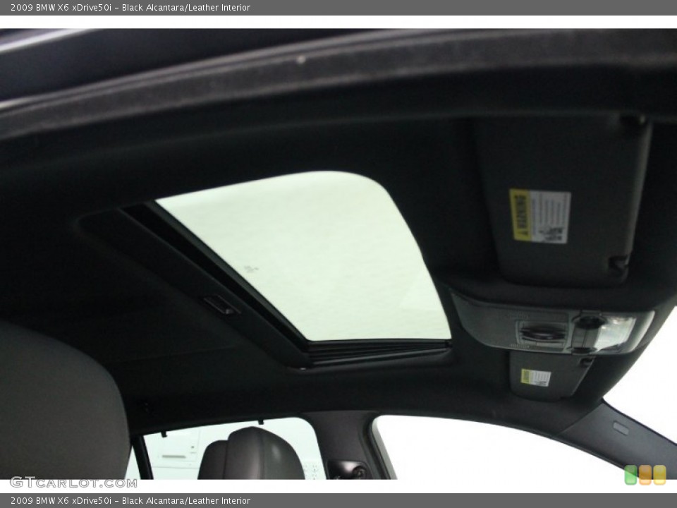 Black Alcantara/Leather Interior Sunroof for the 2009 BMW X6 xDrive50i #68412503