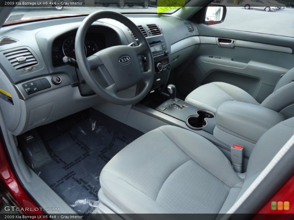 Gray Interior Prime Interior for the 2009 Kia Borrego LX V6 4x4 #68412961