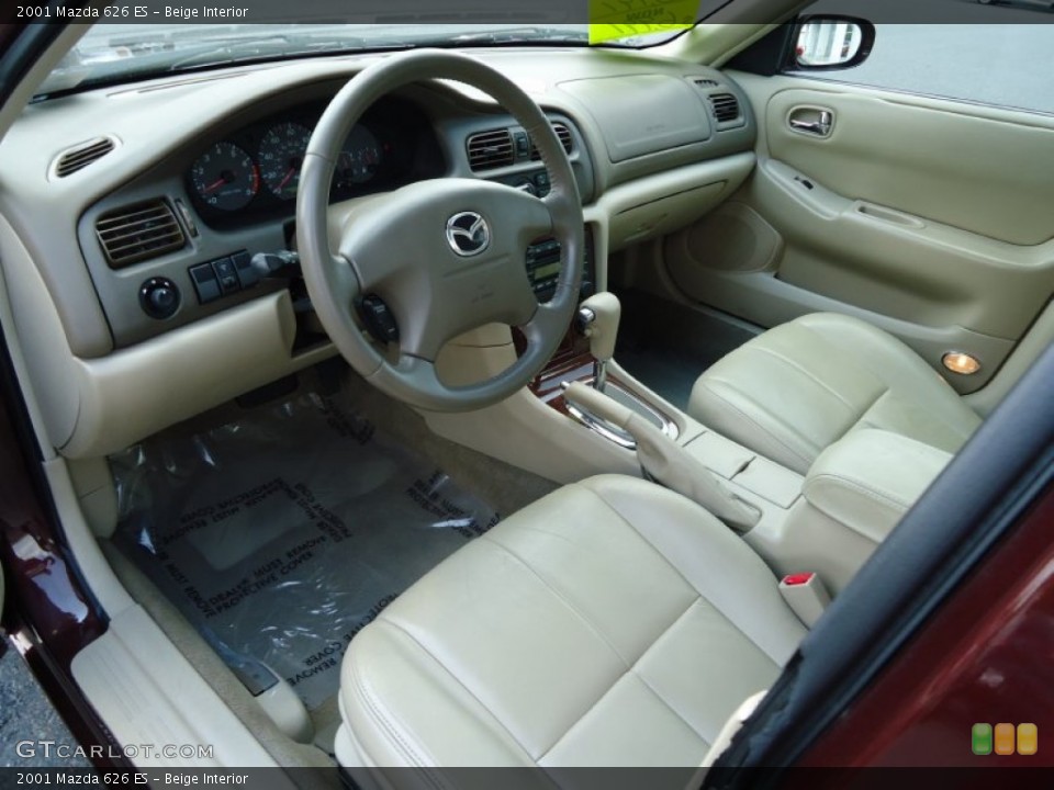 Beige Interior Prime Interior for the 2001 Mazda 626 ES #68413400