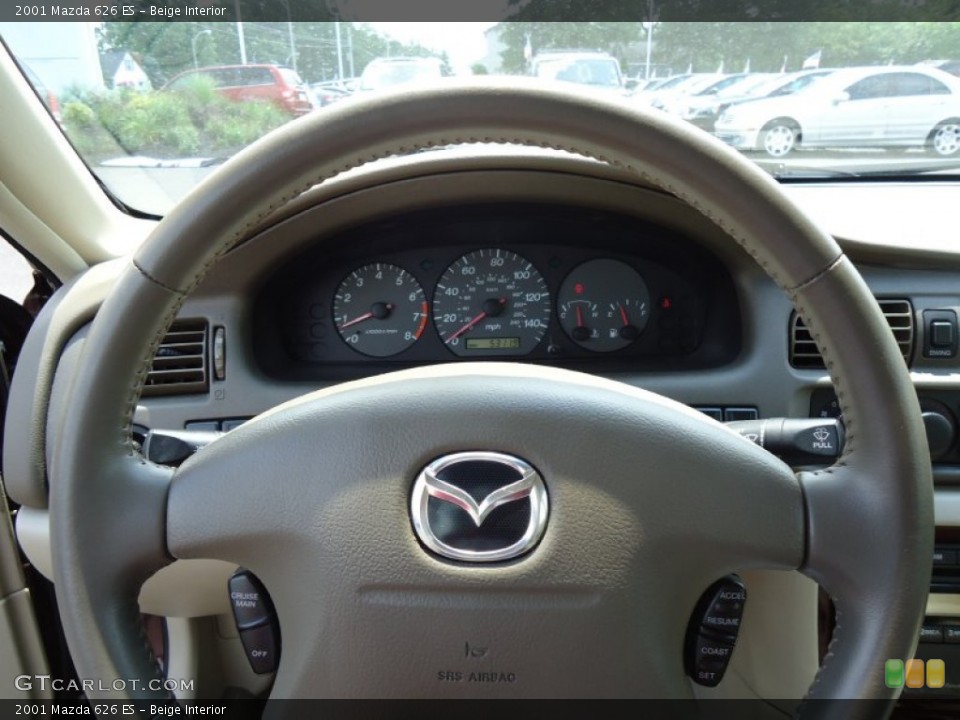 Beige Interior Steering Wheel for the 2001 Mazda 626 ES #68413521