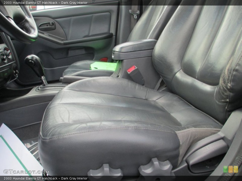 Dark Gray Interior Front Seat for the 2003 Hyundai Elantra GT Hatchback #68414234