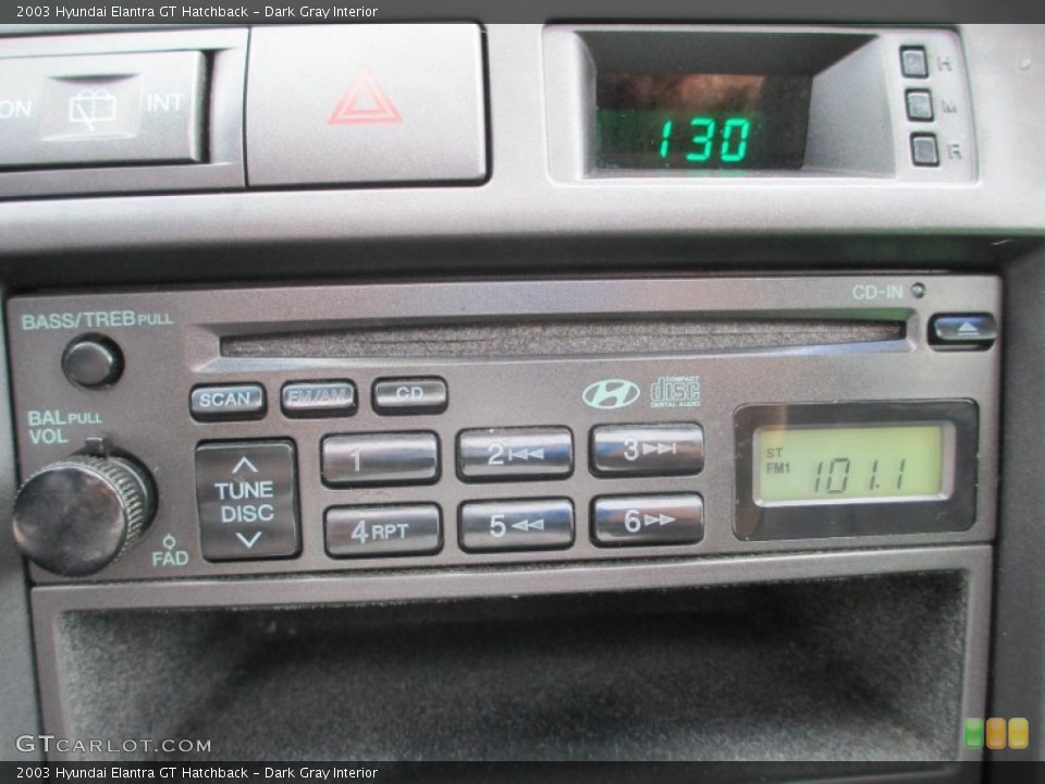Dark Gray Interior Audio System for the 2003 Hyundai Elantra GT Hatchback #68414269