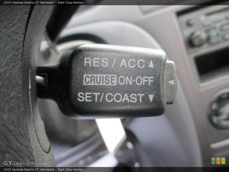 Dark Gray Interior Controls for the 2003 Hyundai Elantra GT Hatchback #68414297