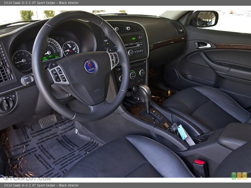 Black Interior Prime Interior for the 2010 Saab 9-3 2.0T Sport Sedan #68415762
