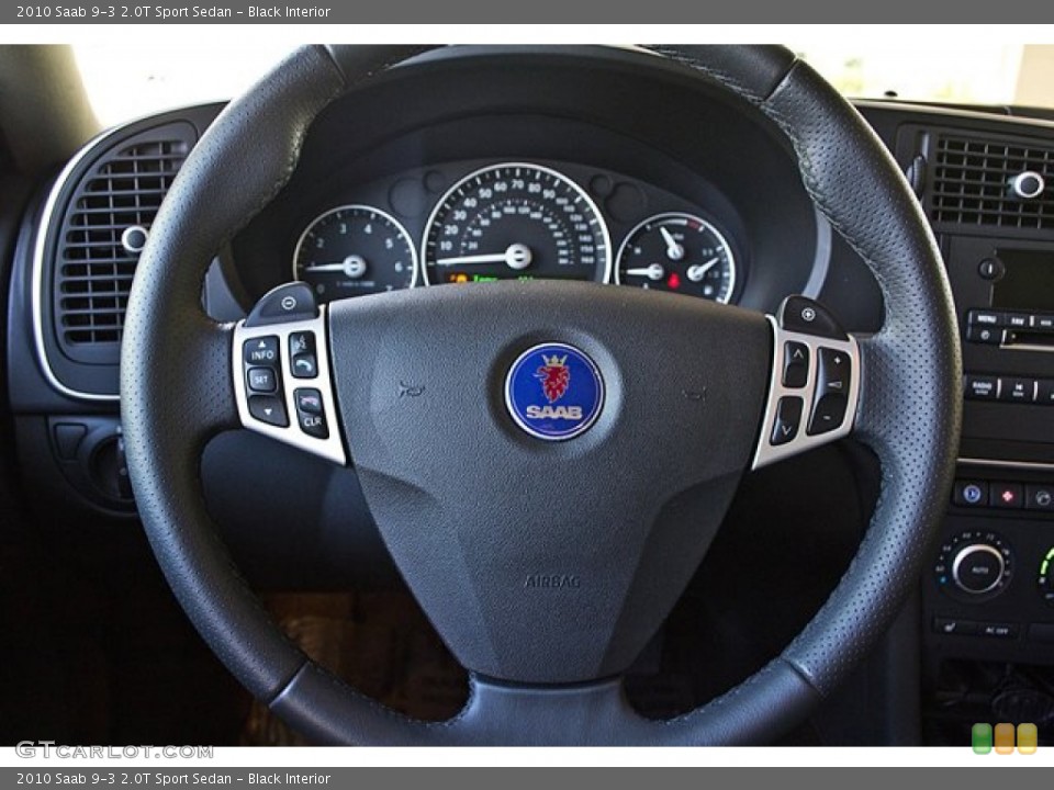 Black Interior Steering Wheel for the 2010 Saab 9-3 2.0T Sport Sedan #68415771