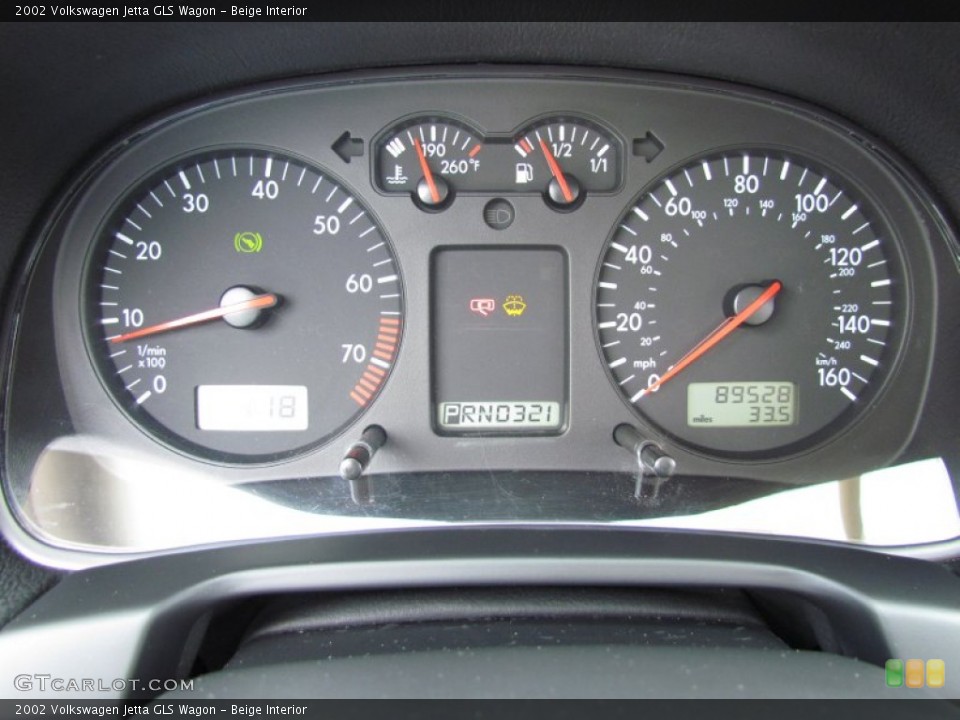 Beige Interior Gauges for the 2002 Volkswagen Jetta GLS Wagon #68416325