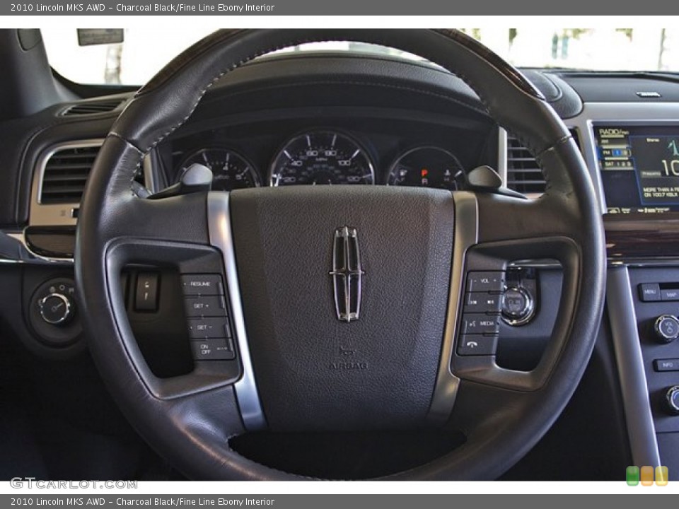 Charcoal Black/Fine Line Ebony Interior Steering Wheel for the 2010 Lincoln MKS AWD #68416481