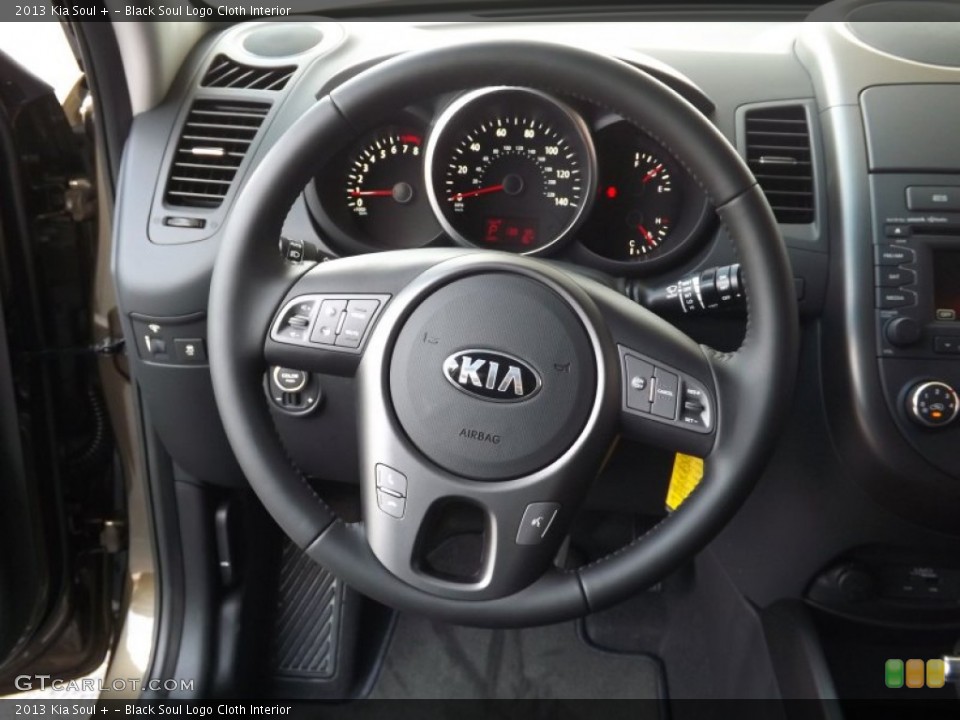 Black Soul Logo Cloth Interior Steering Wheel for the 2013 Kia Soul + #68417009