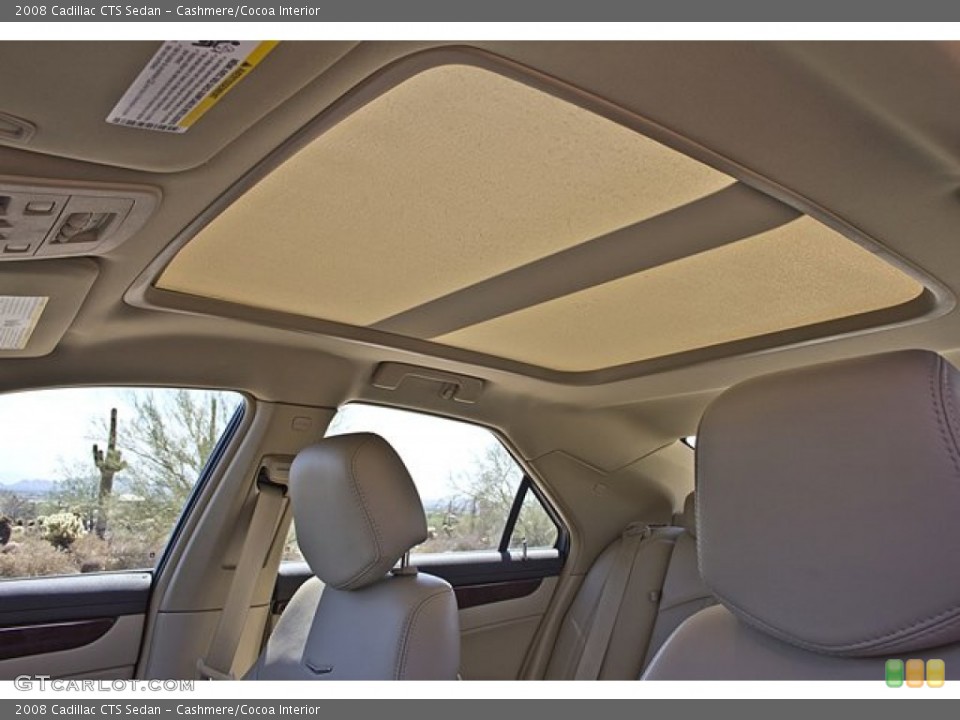 Cashmere/Cocoa Interior Sunroof for the 2008 Cadillac CTS Sedan #68417357
