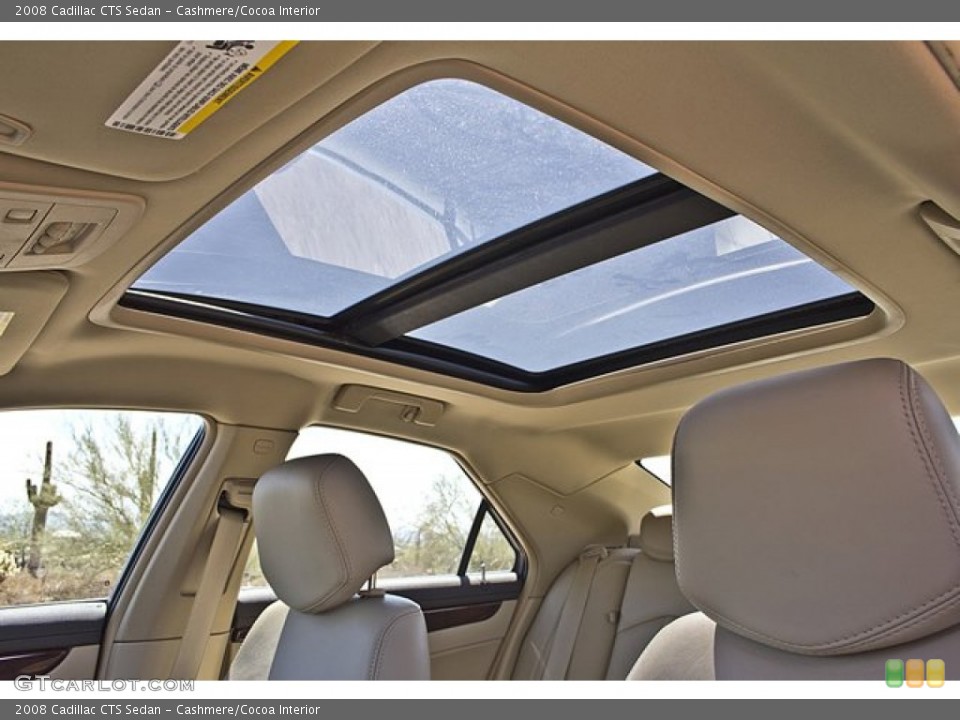 Cashmere/Cocoa Interior Sunroof for the 2008 Cadillac CTS Sedan #68417366