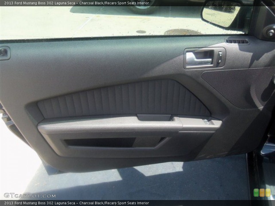 Charcoal Black/Recaro Sport Seats Interior Door Panel for the 2013 Ford Mustang Boss 302 Laguna Seca #68420546