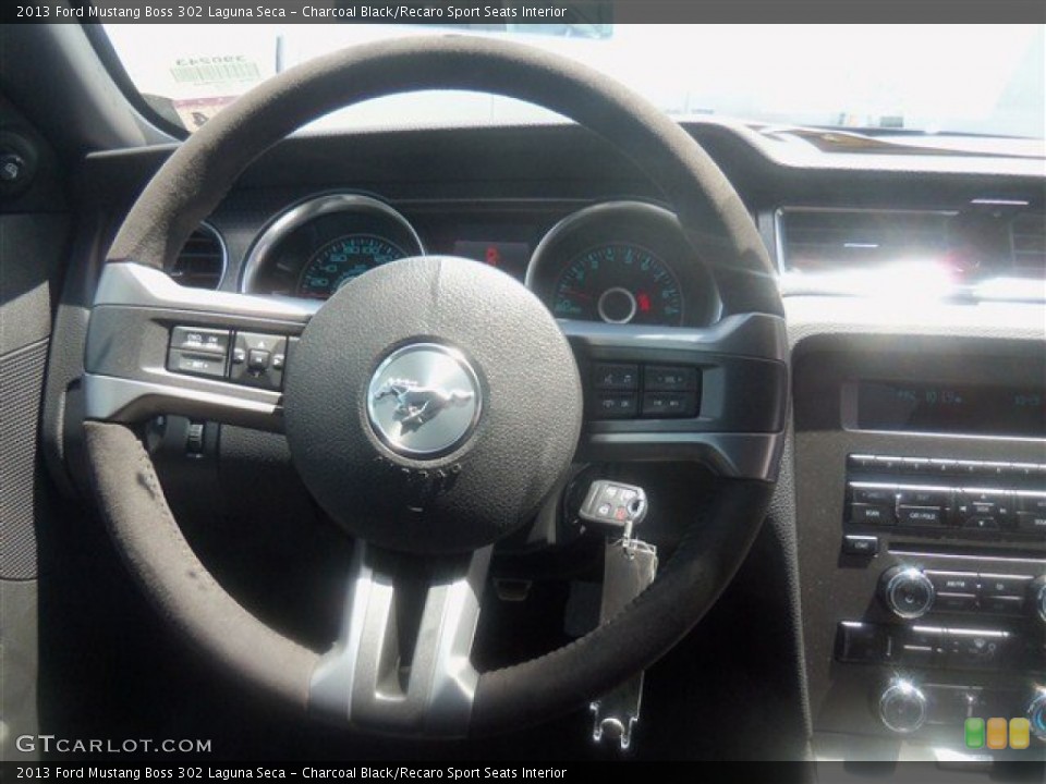 Charcoal Black/Recaro Sport Seats Interior Steering Wheel for the 2013 Ford Mustang Boss 302 Laguna Seca #68420603