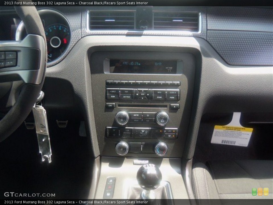 Charcoal Black/Recaro Sport Seats Interior Controls for the 2013 Ford Mustang Boss 302 Laguna Seca #68420630
