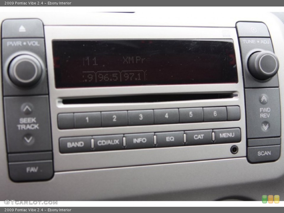 Ebony Interior Audio System for the 2009 Pontiac Vibe 2.4 #68420753