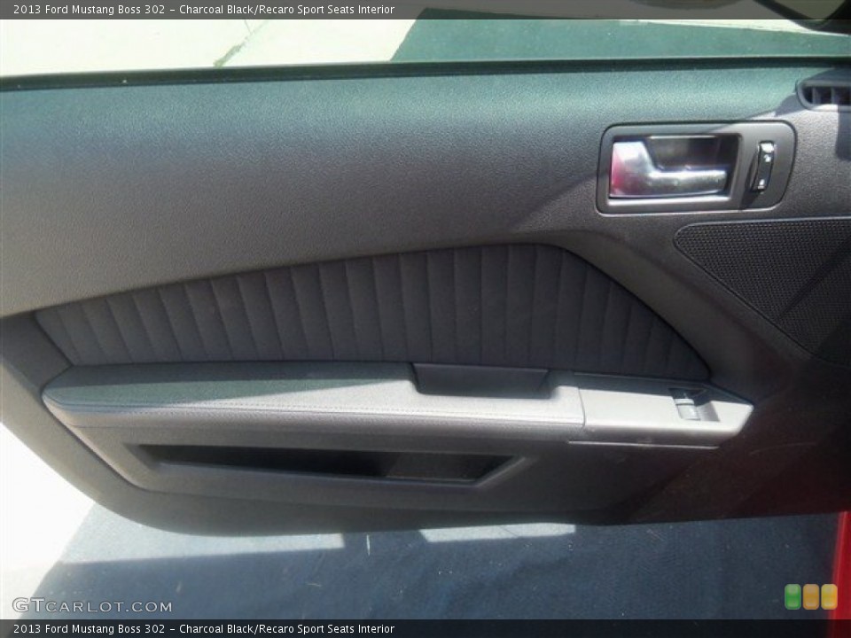 Charcoal Black/Recaro Sport Seats Interior Door Panel for the 2013 Ford Mustang Boss 302 #68420768