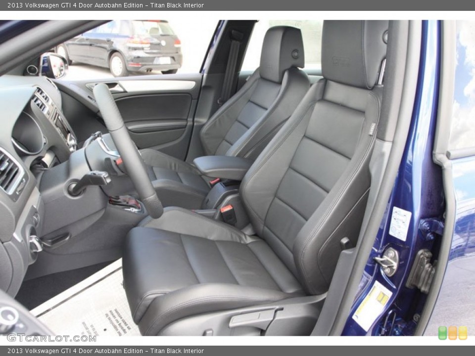 Titan Black Interior Front Seat for the 2013 Volkswagen GTI 4 Door Autobahn Edition #68421740