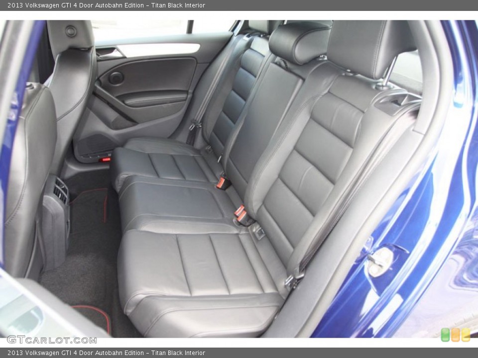 Titan Black Interior Rear Seat for the 2013 Volkswagen GTI 4 Door Autobahn Edition #68421750