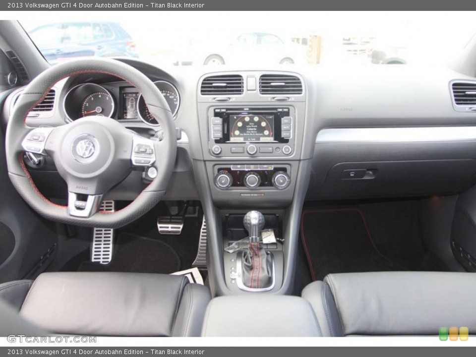 Titan Black Interior Dashboard for the 2013 Volkswagen GTI 4 Door Autobahn Edition #68421767