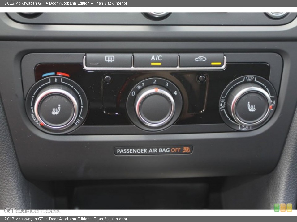 Titan Black Interior Controls for the 2013 Volkswagen GTI 4 Door Autobahn Edition #68421794