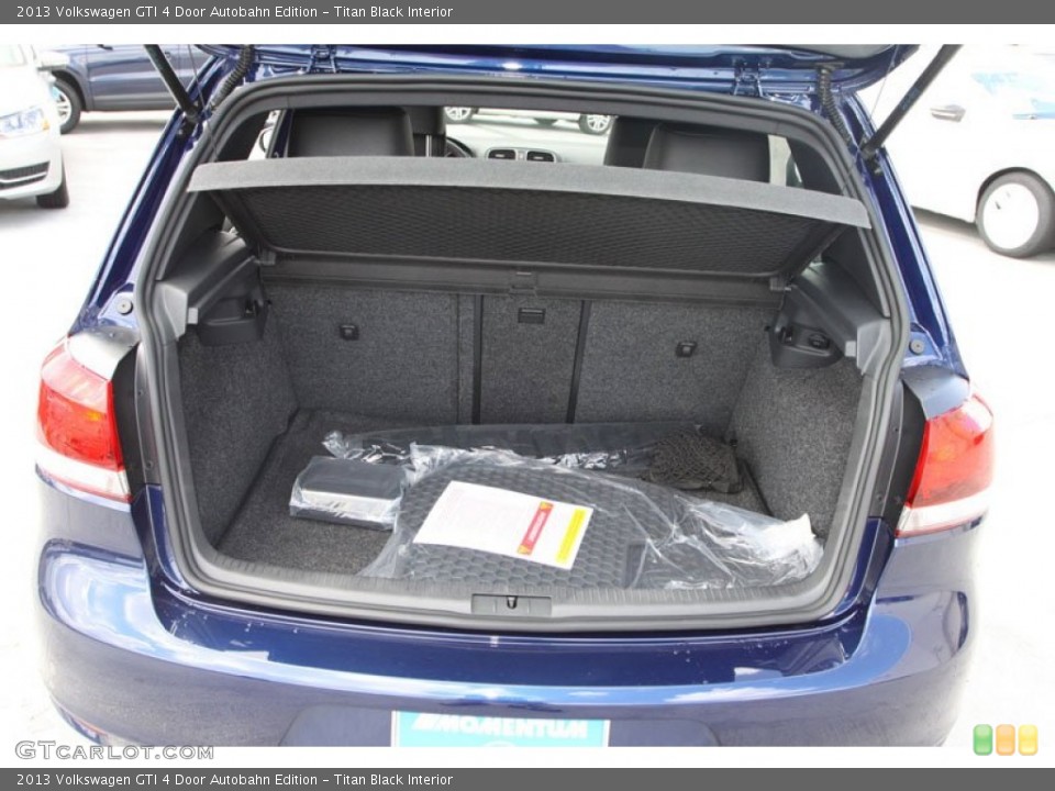 Titan Black Interior Trunk for the 2013 Volkswagen GTI 4 Door Autobahn Edition #68421821