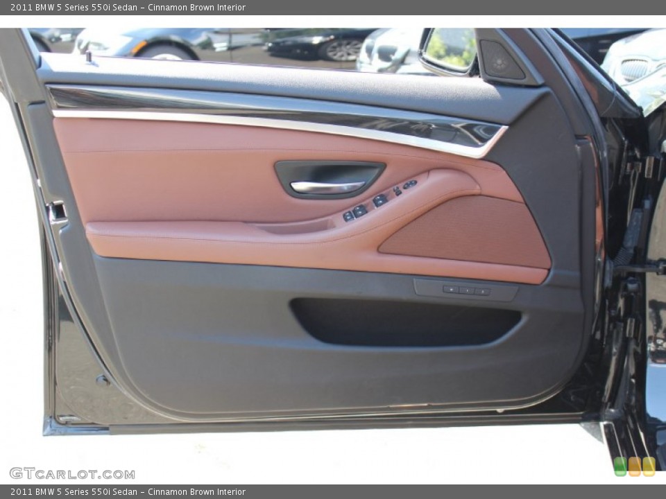 Cinnamon Brown Interior Door Panel for the 2011 BMW 5 Series 550i Sedan #68423645