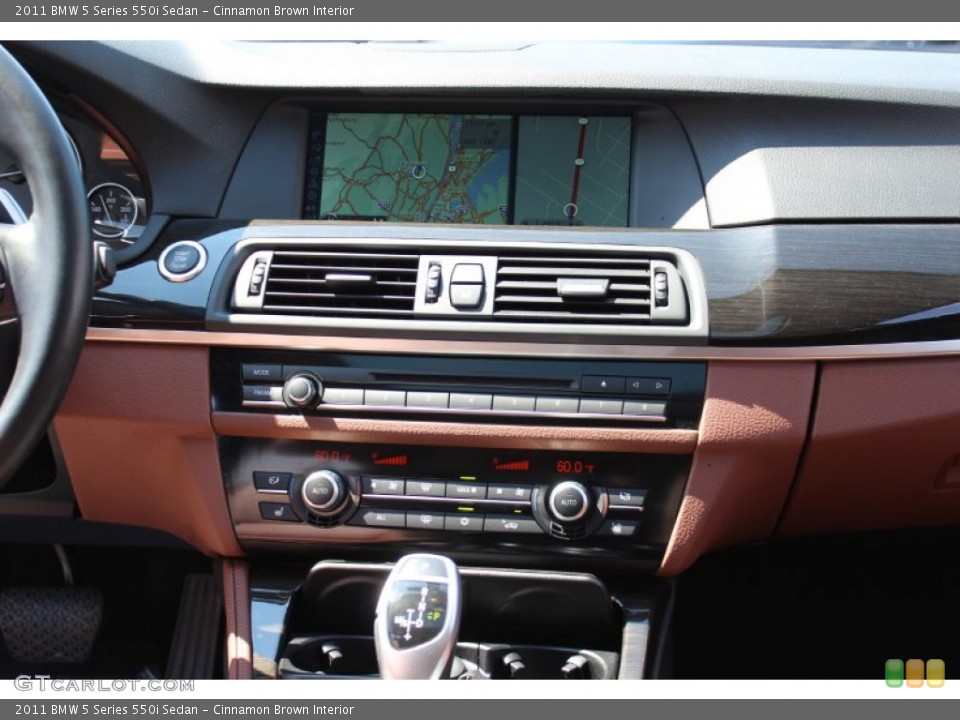 Cinnamon Brown Interior Navigation for the 2011 BMW 5 Series 550i Sedan #68423693