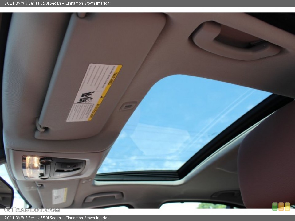 Cinnamon Brown Interior Sunroof for the 2011 BMW 5 Series 550i Sedan #68423746