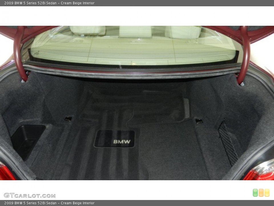 Cream Beige Interior Trunk for the 2009 BMW 5 Series 528i Sedan #68425055