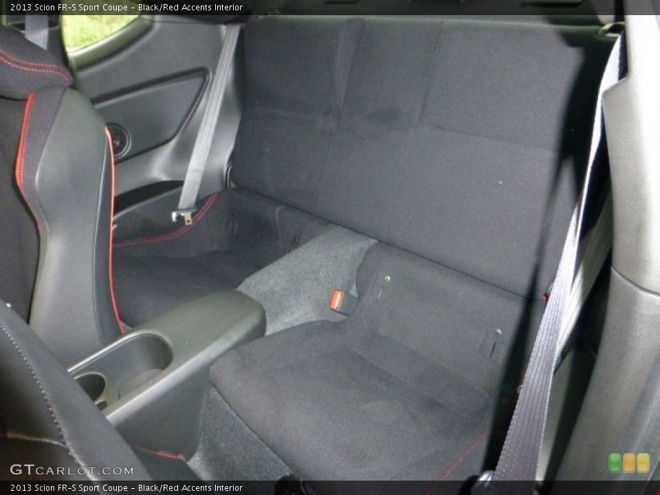 Black/Red Accents Interior Rear Seat for the 2013 Scion FR-S Sport Coupe #68427356