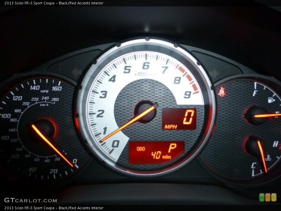 Black/Red Accents Interior Gauges for the 2013 Scion FR-S Sport Coupe #68427407