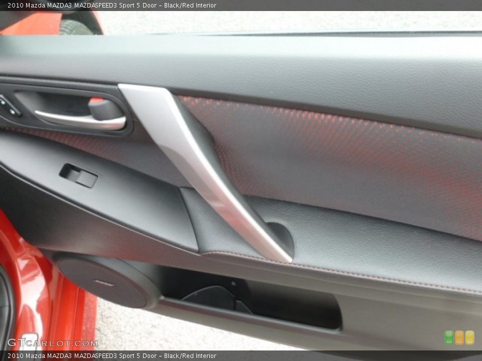 Black/Red Interior Door Panel for the 2010 Mazda MAZDA3 MAZDASPEED3 Sport 5 Door #68435450