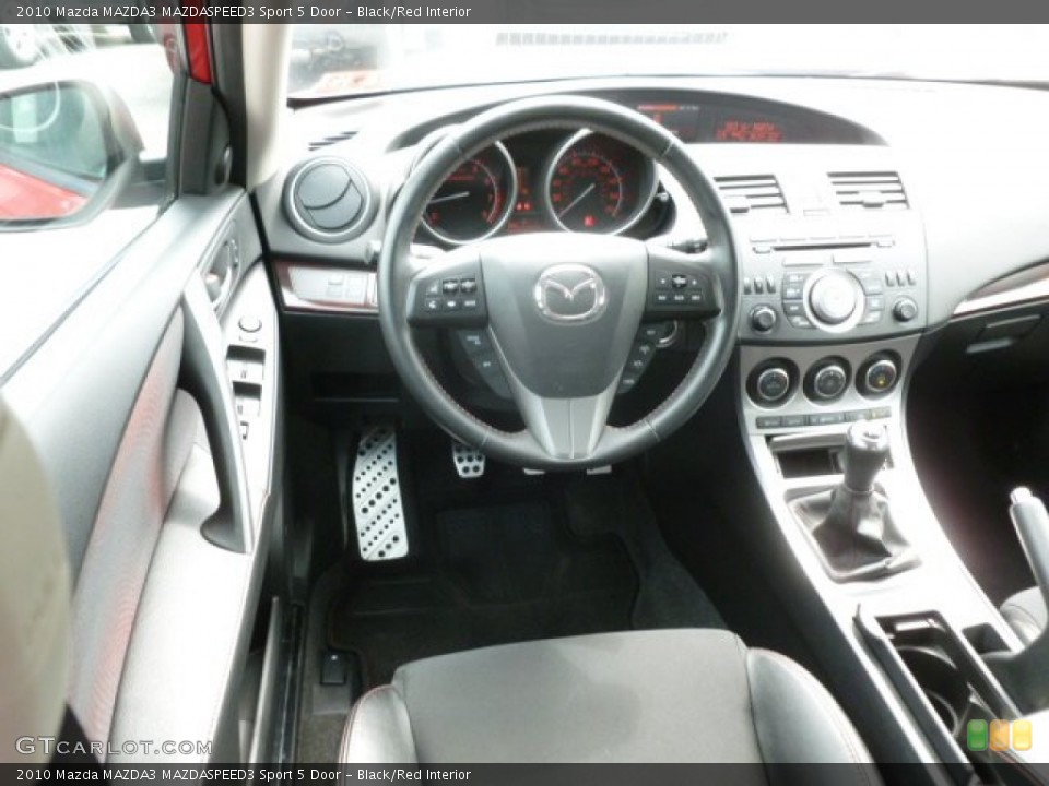 Black/Red Interior Dashboard for the 2010 Mazda MAZDA3 MAZDASPEED3 Sport 5 Door #68435471