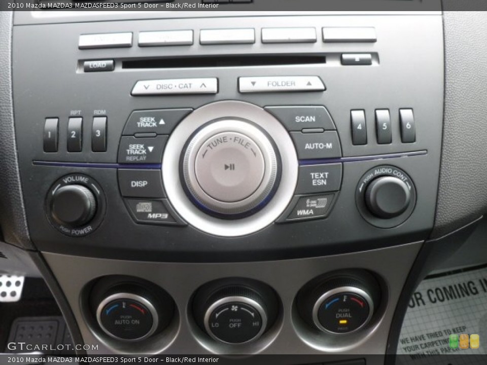 Black/Red Interior Controls for the 2010 Mazda MAZDA3 MAZDASPEED3 Sport 5 Door #68435483