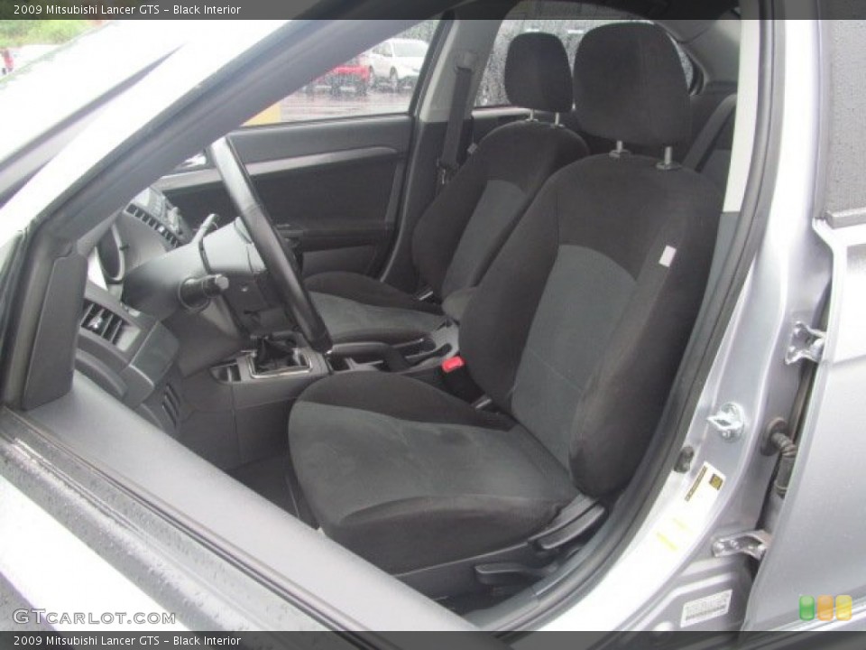 Black Interior Front Seat for the 2009 Mitsubishi Lancer GTS #68437970