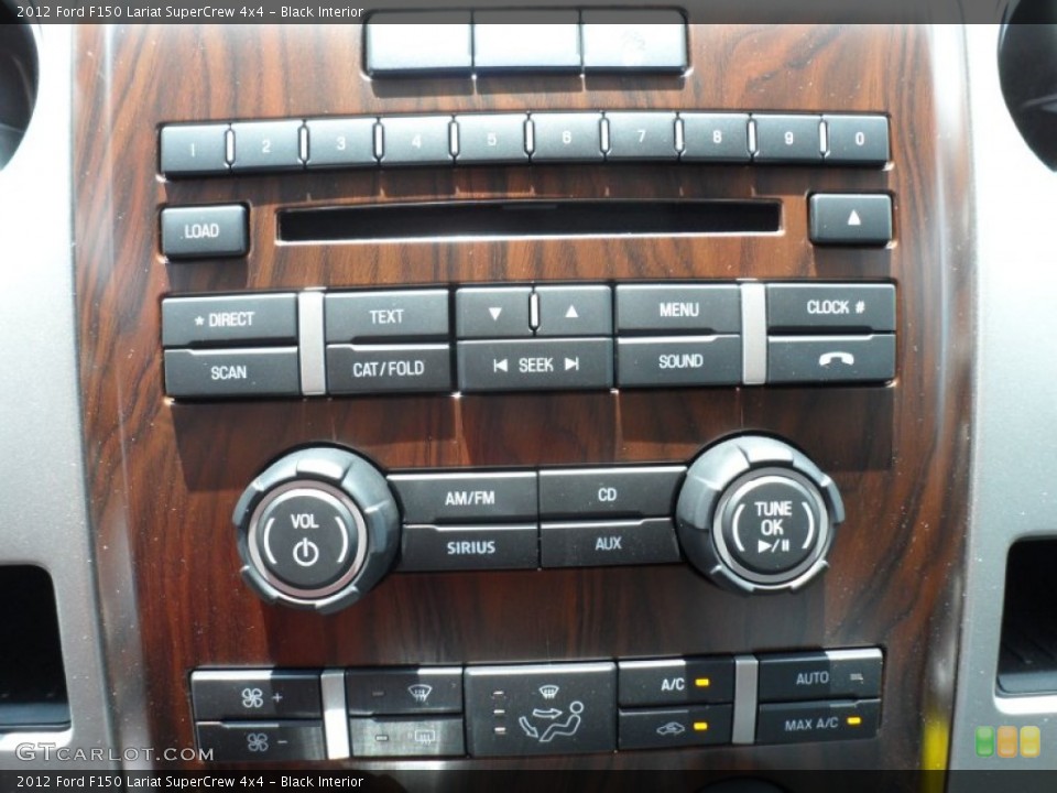 Black Interior Controls for the 2012 Ford F150 Lariat SuperCrew 4x4 #68441756