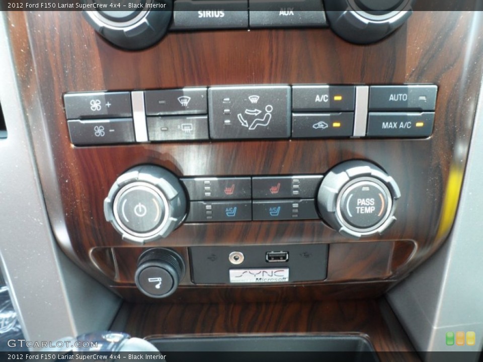 Black Interior Controls for the 2012 Ford F150 Lariat SuperCrew 4x4 #68441765