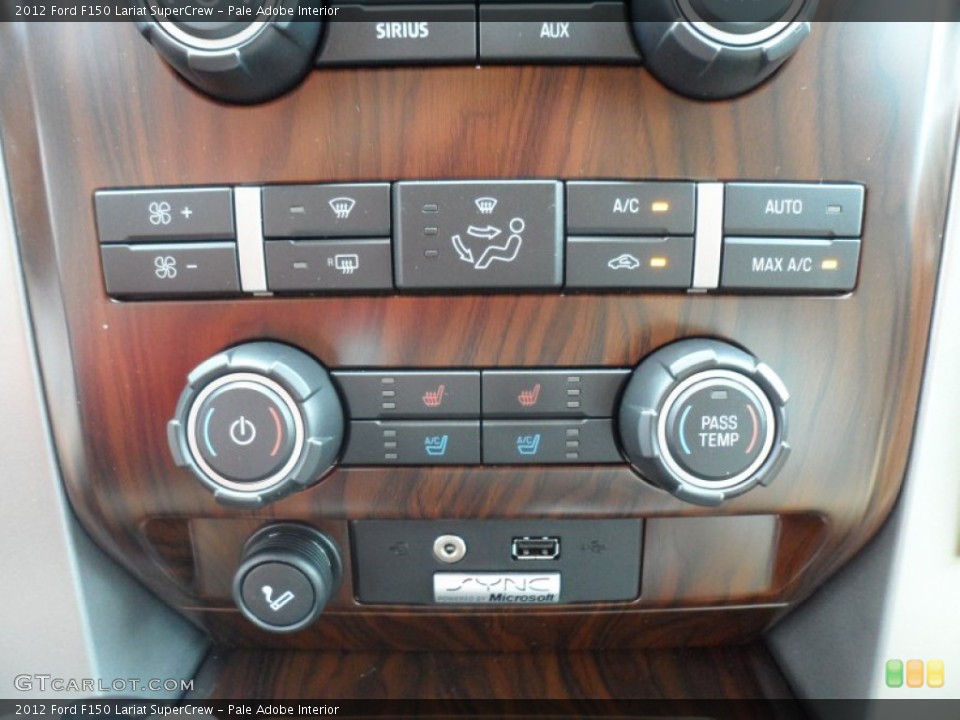 Pale Adobe Interior Controls for the 2012 Ford F150 Lariat SuperCrew #68442689